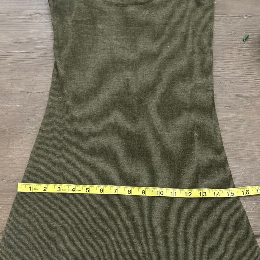 Chaser Olive Green Ribbed Tank Top Dress NWT - Picture 7 of 7